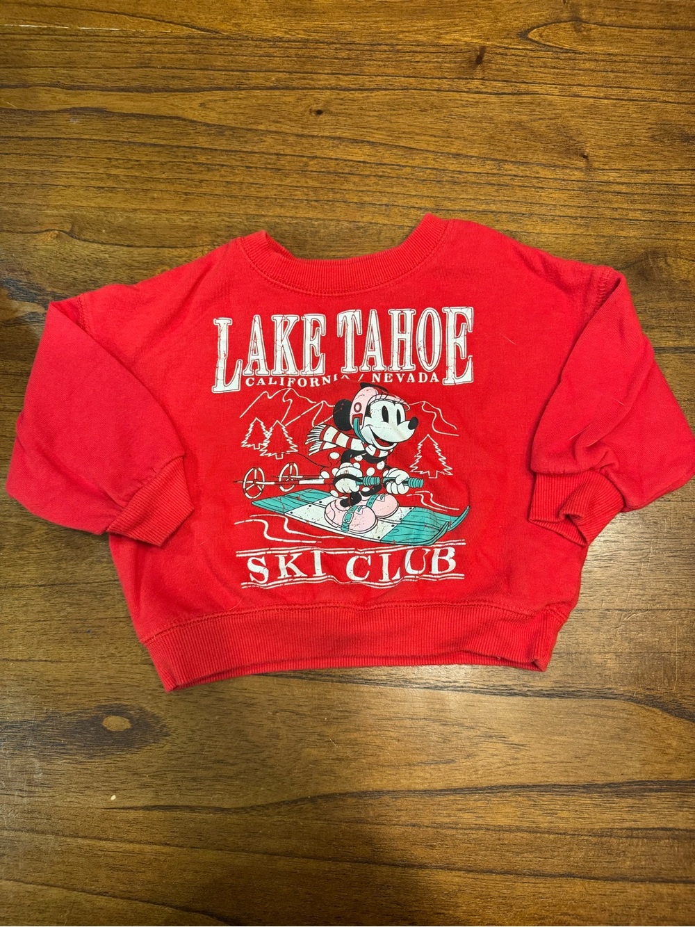 Minnie Mouse Lake Tahoe Red Kids Ski Club Sweatshirt - Graphic Pullover
